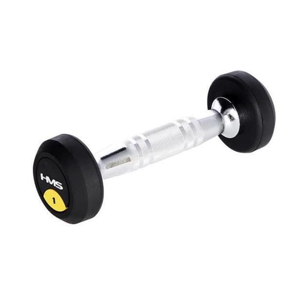 Gummihantel - HMS Hg Pro - 37,5 kg - Säker grepp - Ideal för Crosstraining