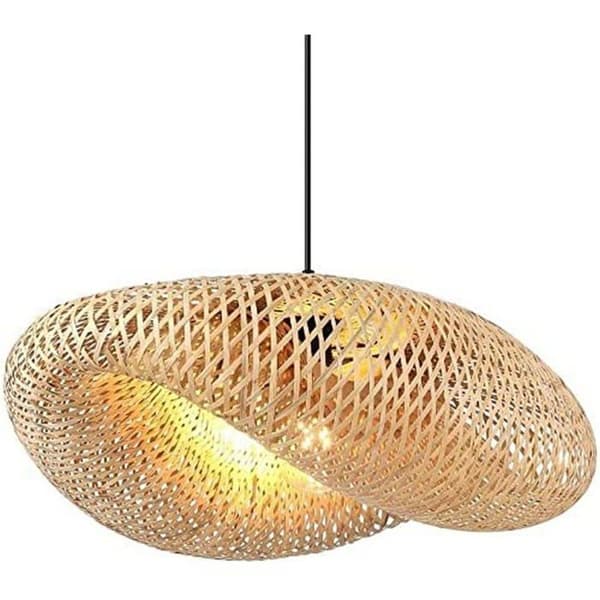 Ljuskrona - Barcelona led pendel flätad hänglampa med E27 bas VIMET 60cm