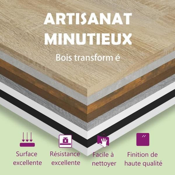 Biblioteks paneler - VidaXL - 4 st - Ingenjörsträ - Vit - 60 x 20 x 1,5 cm