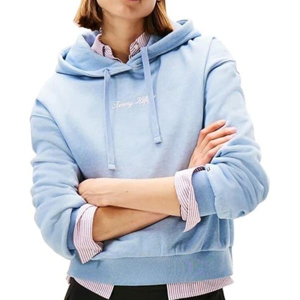 Tommy Hilfiger Kläder Modell Classic Script Fleece Ho - Färg Blå