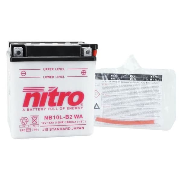Nitro Batteri Nb10l-b2 12v 11 Ah