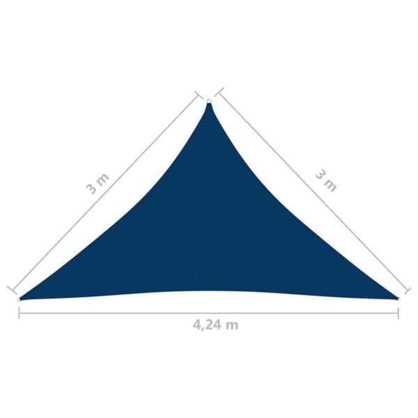 vidaXL Solskyddsduk Oxford Tyg Triangulär 3x3x4,24 m Blå
