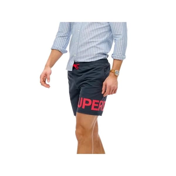 Superdry Herrgrafik 17 Badkläder Blå Polyester