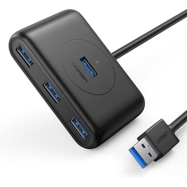 USB 3.0 Hub - UGREEN - 4 portar - Hög hastighet 5Gbps - Extern adapter - USB-skydd