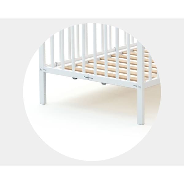 Fällbar spjälsäng - 60 x 120 cm - WEBABY - FLEX - Vit