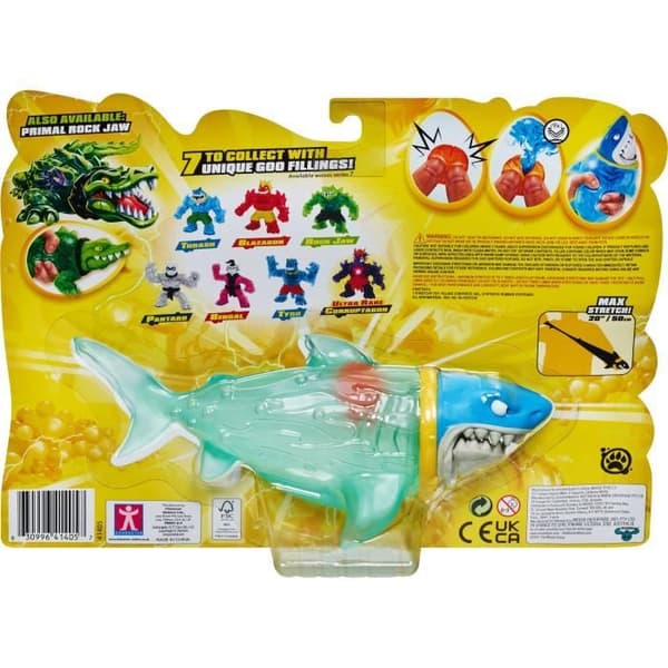 Trash Shark Figur - Älgleksaker - Goo Jit Zu - Blå - Utdragbar - 14 cm