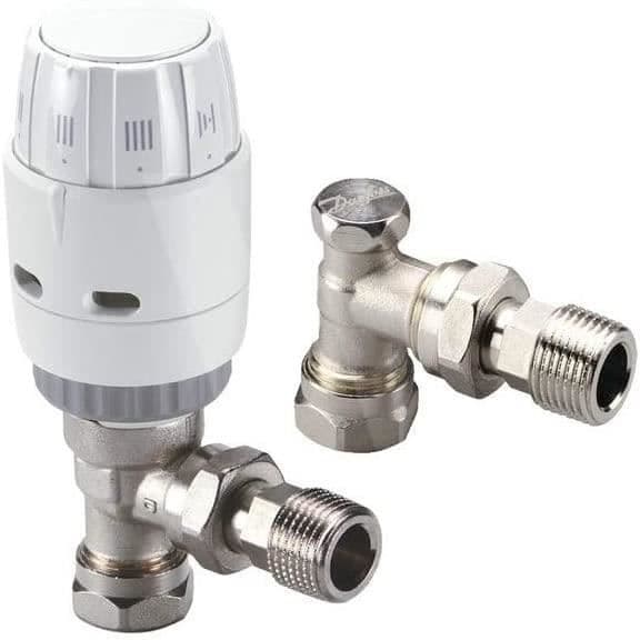 Termostatventil - Danfoss - RAS-C2 - 15 mm - Horisontell installation - Varmvatten