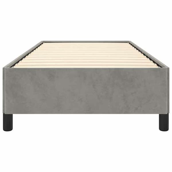 vidaXL Sängram ljusgrå 100x203 cm sammet 347351