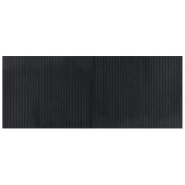 vidaXL Svart rektangulär matta 80x200 cm bambu, vardagsrumsmatta, rektangulär matta, modern matta, sovrumsmatta 376774