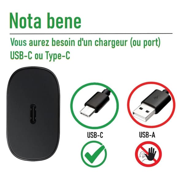 Typ C-kabel till typ C - FORCELL - QC4.0 - PD60W - 2m - Svart