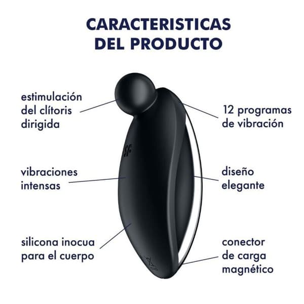 SATISFYER - VIBRATOR SPOT ON 2 LAY-ON SVART -