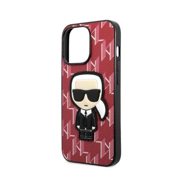 iPhone 13 Pro Max-fodral Karl Lagerfeld Monogram Ikonik Röd