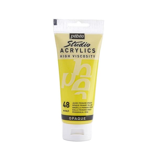Akrylfärg - Pébéo - Studio - Primärgul - 100 ml - Satin