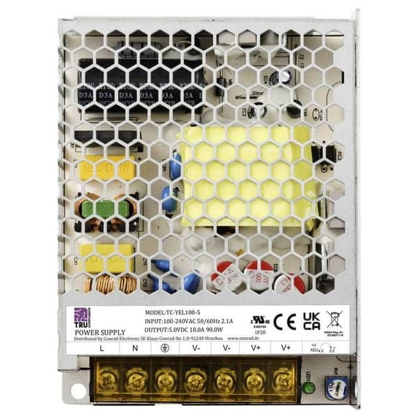 Strömförsörjning - TRU COMPONENTS - TC-13496736 - 5 V DC - 18 A - 90 W