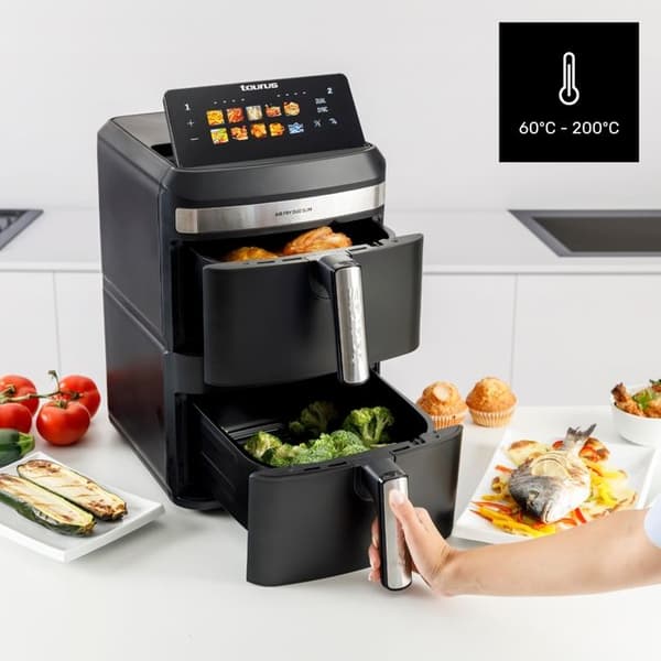 Luftfritös - TAURUS - Air Fry Duo Slim - 13L - 2800W - 10 Program