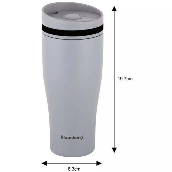Muggtermos - KLAUSBERG - KB-7618 - Rostfritt stål - 380 ml - Dubbelvägg