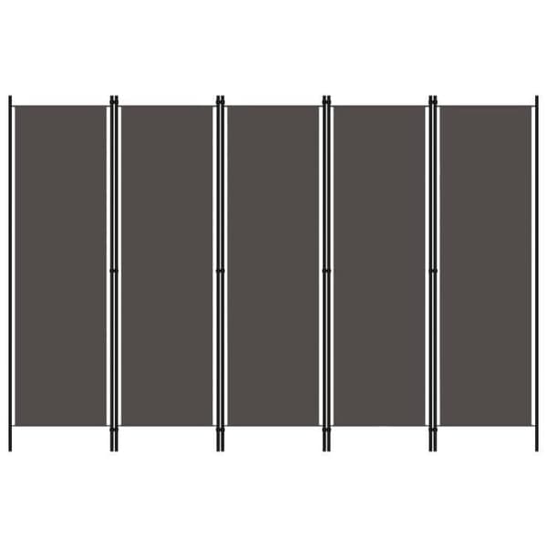 vidaXL 5-Panel Rumsavdelare Antracite 250x180 cm
