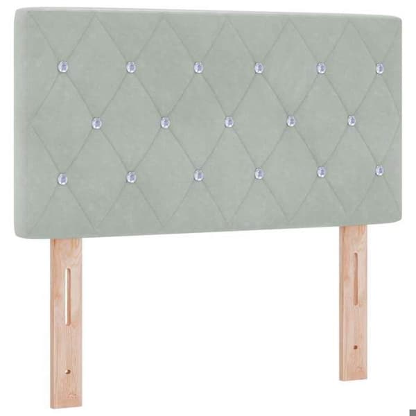 vidaXL Sänggavel Ljusgrå 80 cm Sammet 42007069