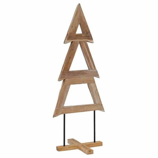 vidaXL Julgran med stöd Brun 149,5 cm Solid teakträ 42017928