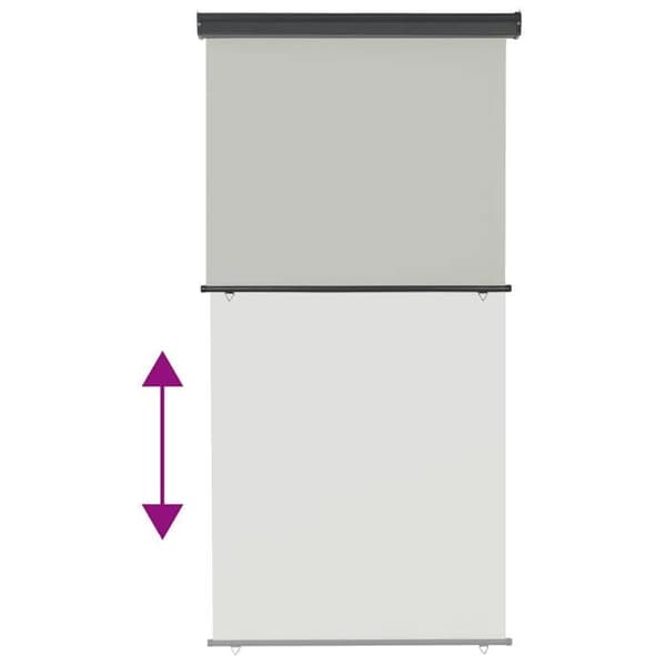 vidaXL Balkongavl 120x250 cm Grå