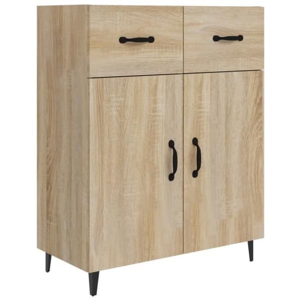 812198 vidaXL Skänk Sonoma Ek 69,5x34x90 cm Konstruerat trä
