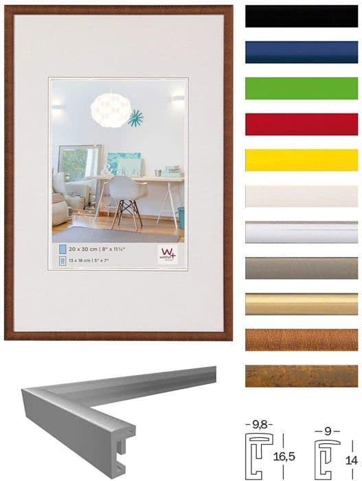 Ram inne - Walther - KV045BD - Svart - 30 x 45 cm - Pack av 2