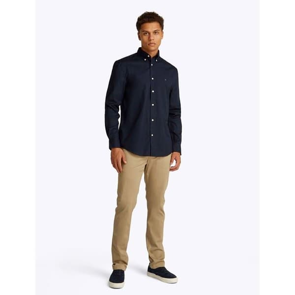 Tommy Hilfiger Core Flex Poplin Skjorta, Enfärgad, Dw5