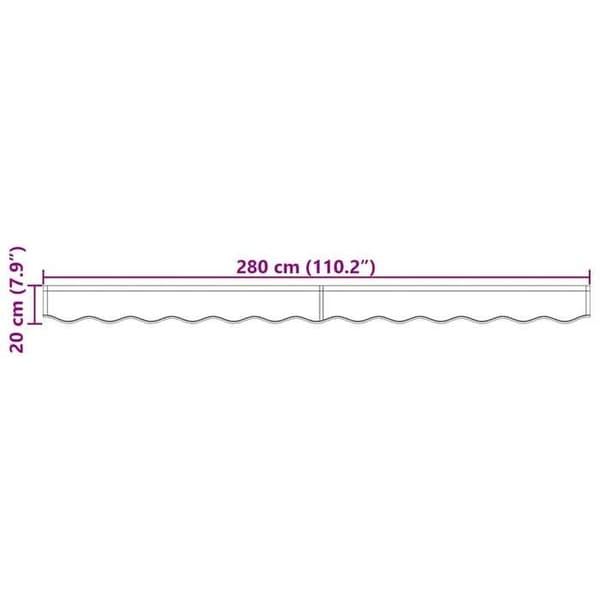vidaXL Ersättning av valance Vit 3 m Polyester 42000765