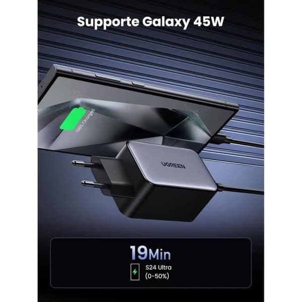 USB-C-laddare - UGREEN - Nexode - 65W - 4 portar - GaNInfinity