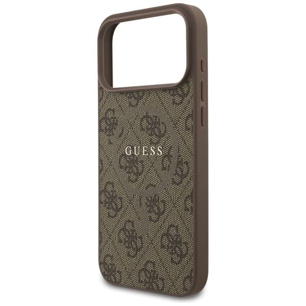 Coque Guess 4G Ring Classic Logo MagSafe för iPhone 17 Pro Max - Brun