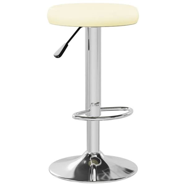 vidaXL Barstolar set om 2 crème konstläder 333101