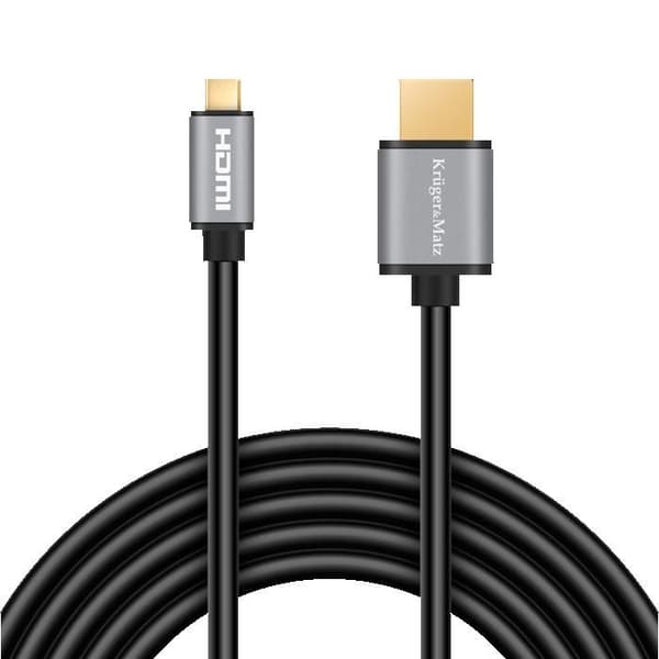 HDMI-kabel till Micro HDMI Kruger&Matz Basic | 1,8m | Hög hastighet 18 Gbps | 4K HDR & 3D