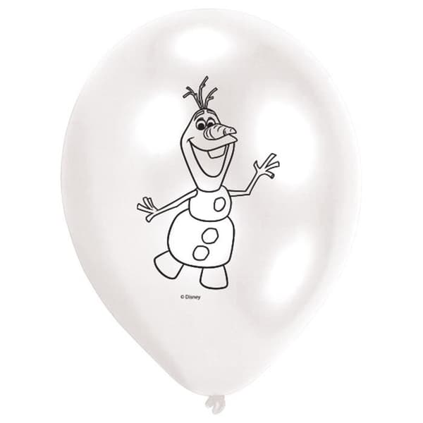 6 Blå latexballonger Frost