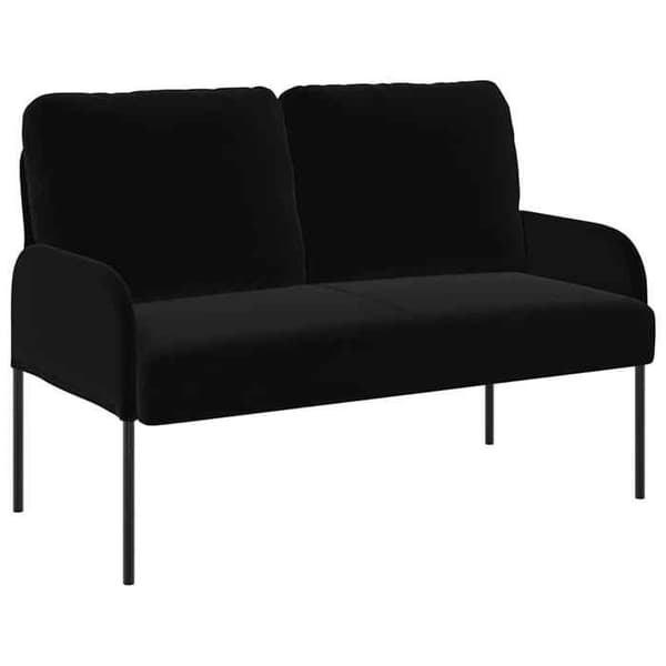 Kuddsoffor 110cm Svart Fanér