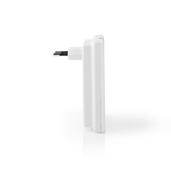NEDIS Trådlös dörrklocksats - Nätadapter - 80dB - 36 melodier - Vit