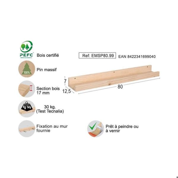 Köksställ i furu Kit Line 80 cm