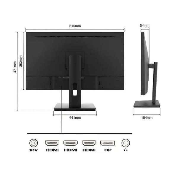 Skärm PC - JAPANNEXT - JN-IPS270UHD60F - 27" UHD - HDMI/DP - IPS