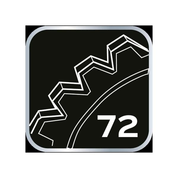 Cliquet 3/8", 360°, 72 tänder