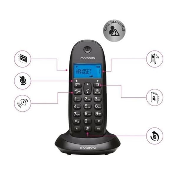 Trådlös telefon - MOTOROLA - C1001 CB+ - DECT - Svart