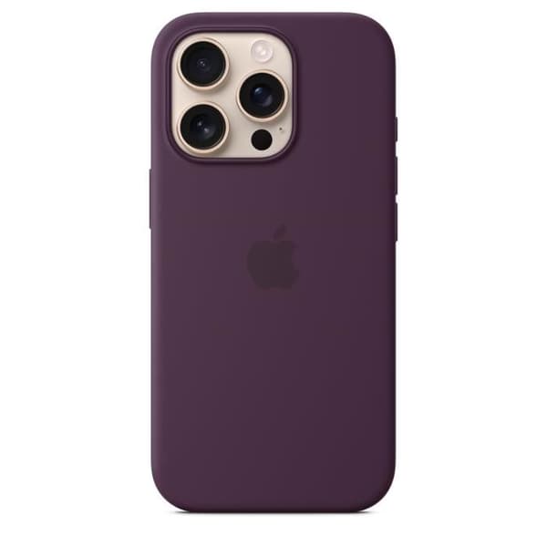 APPLE iPhone 16 Pro - Silikonfodral med MagSafe - Plommon