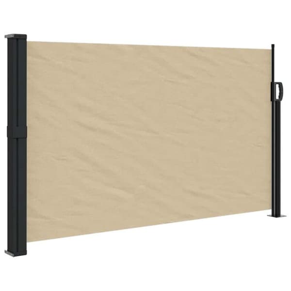 Retractable sidovinc - VIDAXL - 120x500 cm - Beige - 100% polyester - Manuell montering