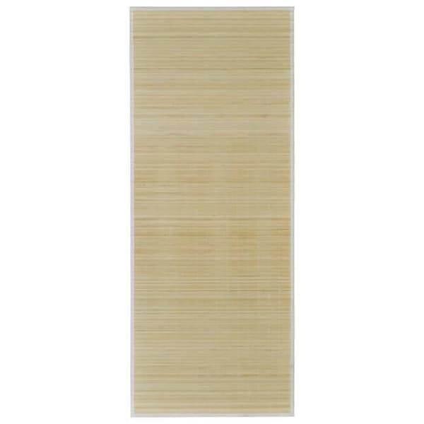 Matta - vidaXL - Rektangulär - 80 x 200 cm - Naturlig bambu - Halkfri PVC