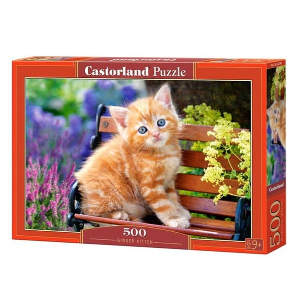 Castorland 500 bitars pussel - Röd kattunge - Djurtema