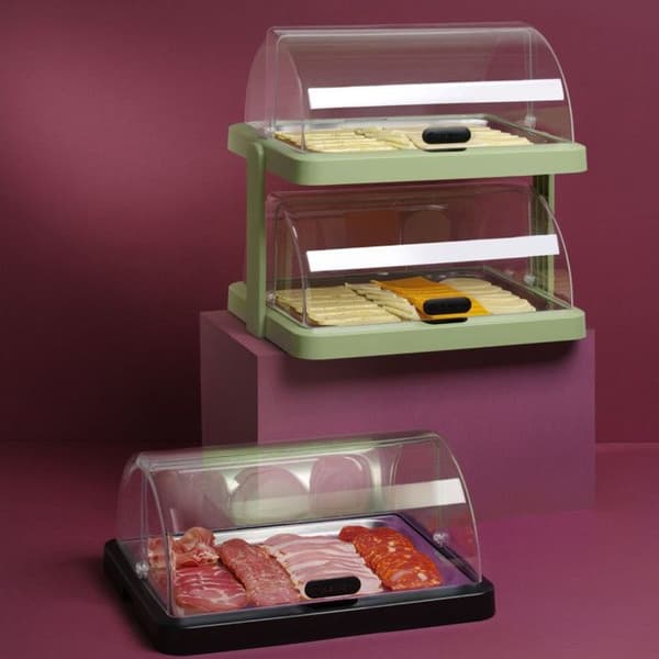 Dubbel kylbuffé Vitrine Duo UNIQ med rullock - grön