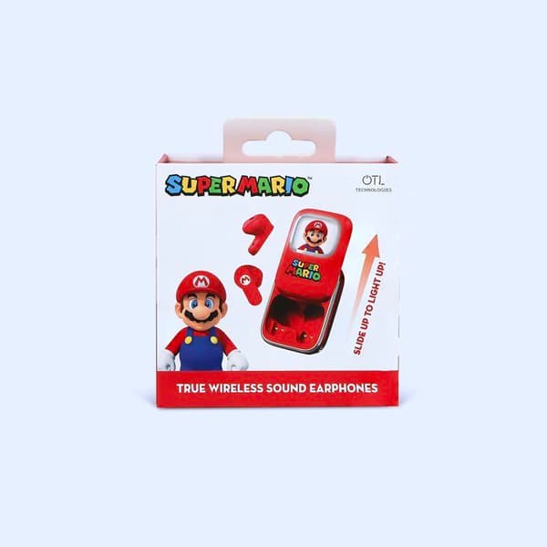Hörlurar - OTL TECHNOLOGIES - TWS Slide Super Mario Röd