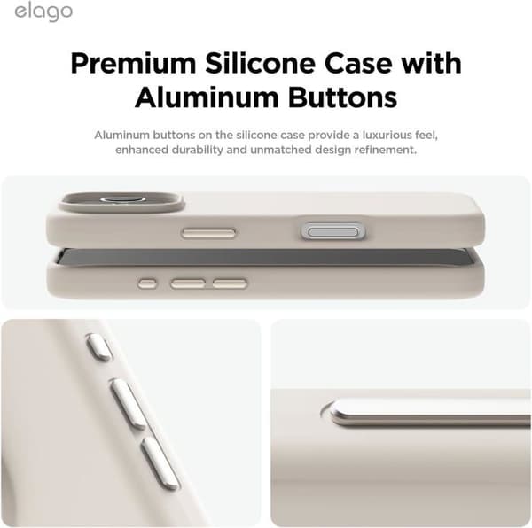 Elago MagSafe Silikonfodral till iPhone 16 Pro Stone