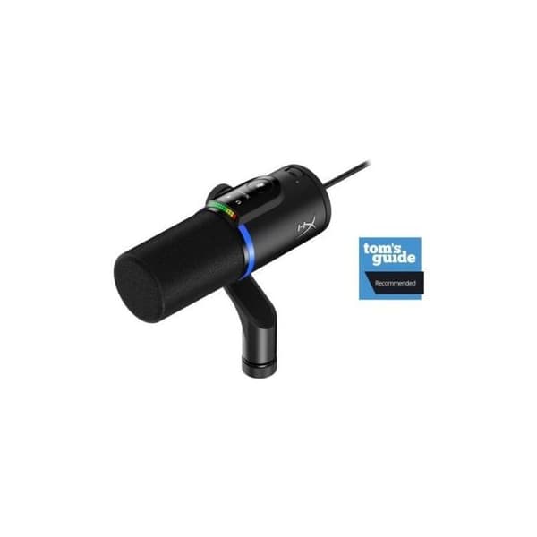 HyperX FlipCast USB/XLR dynamisk mikrofon med svart armpod.