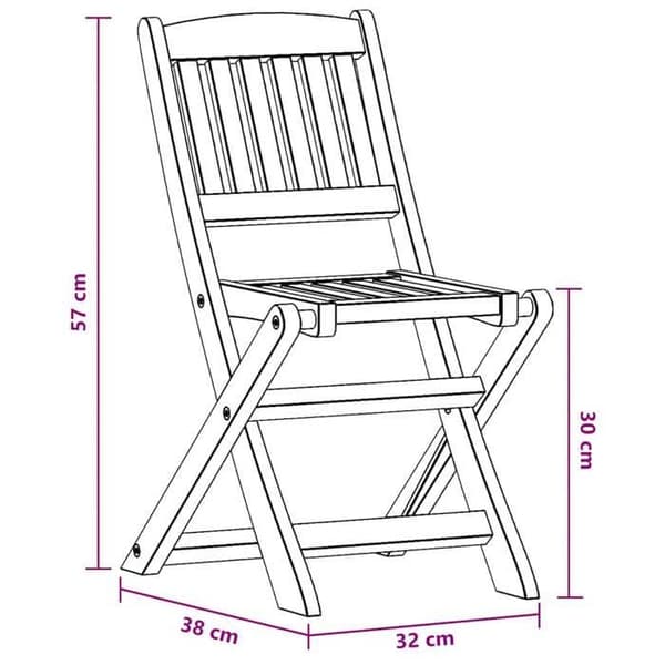 vidaXL matstolar för barn Set med 2 st Eucalyptus Wood 45583