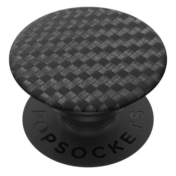Stöd för mobiltelefon - POPSOCKETS - Carbonite Weave 90218 - Svart - Silver - Elegant design