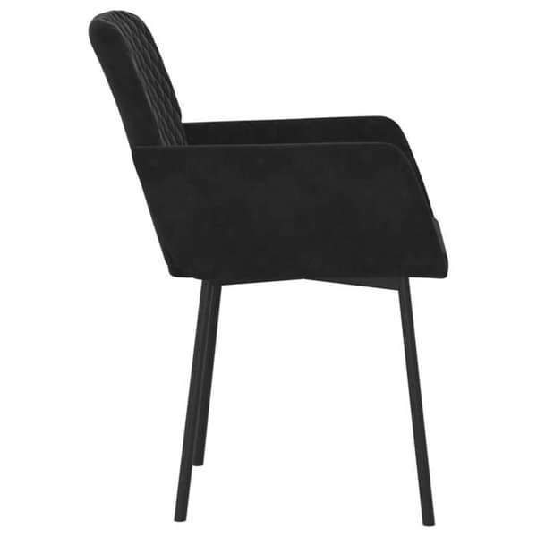 vidaXL Matstolar set om 2 Svart Sammet 344785